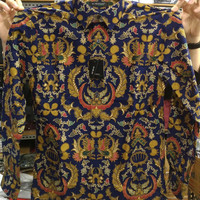 BAJU PRIA BATIK kemeja Alisan batik slim fit motif AYAM JAGO