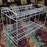 rak besi piring cuci gelas alat dapur anti rust simple DLL