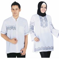 jual Baju Muslim pasangan Couple Warna Putih
