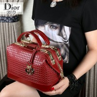 Tas Dior Doctor Metallic Glossy MERAH TERANG 20173