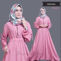 BIG SALE HARGA TERMURAH Dress Muslim Dhelia Zipper Busui / Baju Gamis