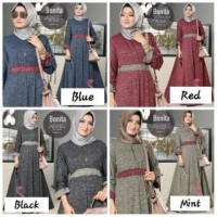 BIG SALE HARGA TERMURAH Baju Gamis Linen Resleting Busui Syari Wanita