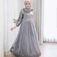 Jual BIG SALE HARGA TERMURAH Dress Pesta Cantik Velvet / Baju Gamis Syari M Murah