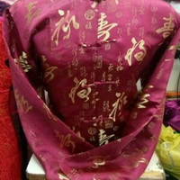 baju Kemeja Formal Cheongsam Lengan Panjang Pria Motif Tulisan