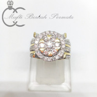 Cincin Paladium Berlian Eropa Natural Diamond Palladium Ring