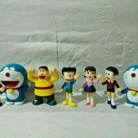mainan pajangan mobil dashboard figure hiasan kue doraemon nobita sh
