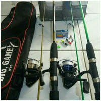 2 set alat pancing Komplit Japan Quality,set joran pancing Murah