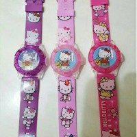 termurah jam tangan anak perempuan cewek hello kitty proyektor