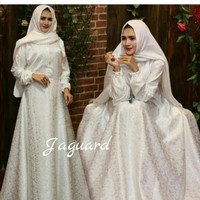 Jual Baju muslim murah gamis syari mewah pesta jaguard gliter polos Murah