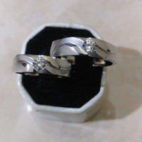 Cincin kawin emas putih 75 % 5 gram