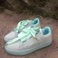 BEST SEPATU PUMA SUEDE BASKET HEART GREEN SEPATU CASUAL WANITA