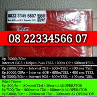 Jual Perdana Cantik Telkomsel simpati naik 1234567 2233 234 234567 sakti Murah