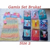 Baju Lebaran Gamis Set Hijab Brukat Anak Bobokids Size 2 1 2 thn Bag