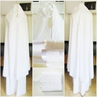 MUKENAH SYAHRINI Mukena Bali Traveling|mukena polos|warna putih