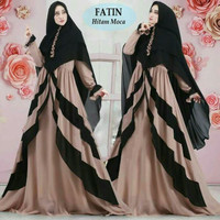 Jual BAJU BUSANA MUSLIM GAMIS FATIN SYARI MOCCA MAROON BERGO SOFT PED Murah