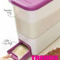 Tupperware Rice Smart Dispenser Tempat Beras Ukuran 10Kg 10 Kg Murah