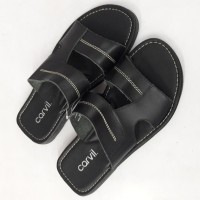 Sandal kulit pria carvil Porto-02 black