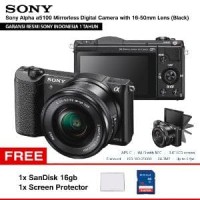 SONY Alpha a5100 Black Lens E PZ 16-50mm 24.3MP APS-C E Termurah