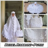 Best Promo! Mukena Dewasa Tas Behel Rabbani Putih Senada