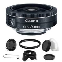 Canon EF-S 24mm f/2.8 STM Lens with Kit For Canon Rebel T3i, T5 and T5