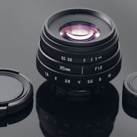 Lensa FIX Mirrorless Fujian 35mm f1.6 - Fuji,Sony,Canon mount adapter