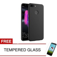 Case for Huawei Honor 9 Lite - Slim Soft Case - Hitam + Tempered Glass