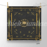 Gold - hijab segi empat - kerudung - syari
