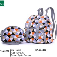 Tas Ransel / Backpack Kasual Wanita abu Garsel FHA 5222 ori murah