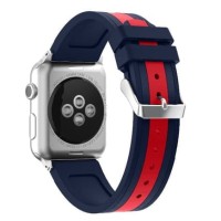 APPLE WATCH 42MM SERIES 1 2 3 RUBBER STRAP RAINBOW SMARTWATCH PREMIUM