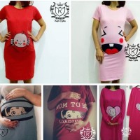 Jual Kaos Hamil Baju Bumil Design Lucu Baby Peekaboo Hitam M
