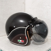 Gix helm bogo kulit samping hitam putih