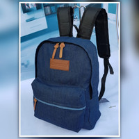 tas ransel jeans hitam/tas sekolah jansport pria wanita Murah