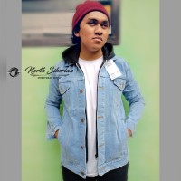 JAKET DENIM JEANS LEVIS BOY KOMBINASI BIRU HITAM