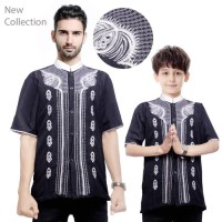 Best Baju Koko Alexi Bapak dan Anak Kemeja Muslim Pria