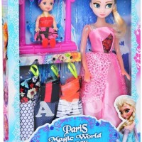 Boneka Mainan Anak Frozen Elsa Dress Set Berkualitas