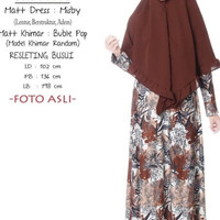 Jual Gamis maxi dress baju muslimah busui ibu menyusui pesta big size Murah