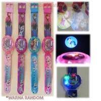 JAM TANGAN ANAK MURAH KARAKTER PROYEKTOR LASER LAMPU SUARA FROZEN