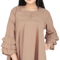 Baju Atasan WANITA IJRDD 063 | warna KREM | KATUN | Size M-L-XL |