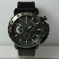 JAM TANGAN PRIA ALEXANDRE CHRISTIE AC 9201 COWOK KULIT FULL BLACK