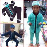 Pakaian Muslim Anak BORDIR Baju Setelan Koko Gamis Anak Elegan MARUNO