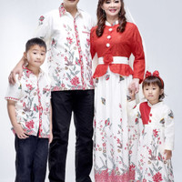 SARIMBIT Gamis Seragam batik Evalia kupu 2 anak