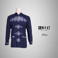 Baju Koko Atasan Jas Al Fatih K147 - Navy, M Murah Muslim