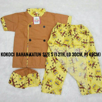 koko jasko) Satu Setel Baju Koko Sarung Celana Instan Anak Usia 1-2th