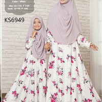 Set couple gamis syari ibu dan anak Max lux fenita
