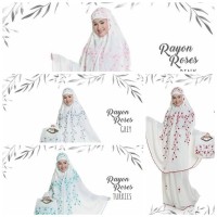 Mukena Rayon Super Roses - Mukena Kualitas Bagus Warna Pastel Bordir B