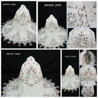 Mukena Double Hycon Alexis - Mukena Elegan Mewah Tas behel Bordir Hand