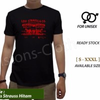 jual Kaos distro LEVIS LEVI STRAUSS hitam tshirt branded pria baju co
