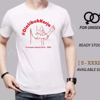 jual Kaos dia sibuk kerja putih baju jokowi