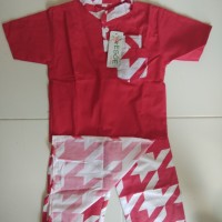 Baju setelan koko sarkoci anak/setelan koko motif kartun anak 2-3 th