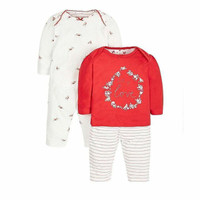Mothercare 2 Pack Piyama Birdie Red Original Baju Tidur Anak Bayi